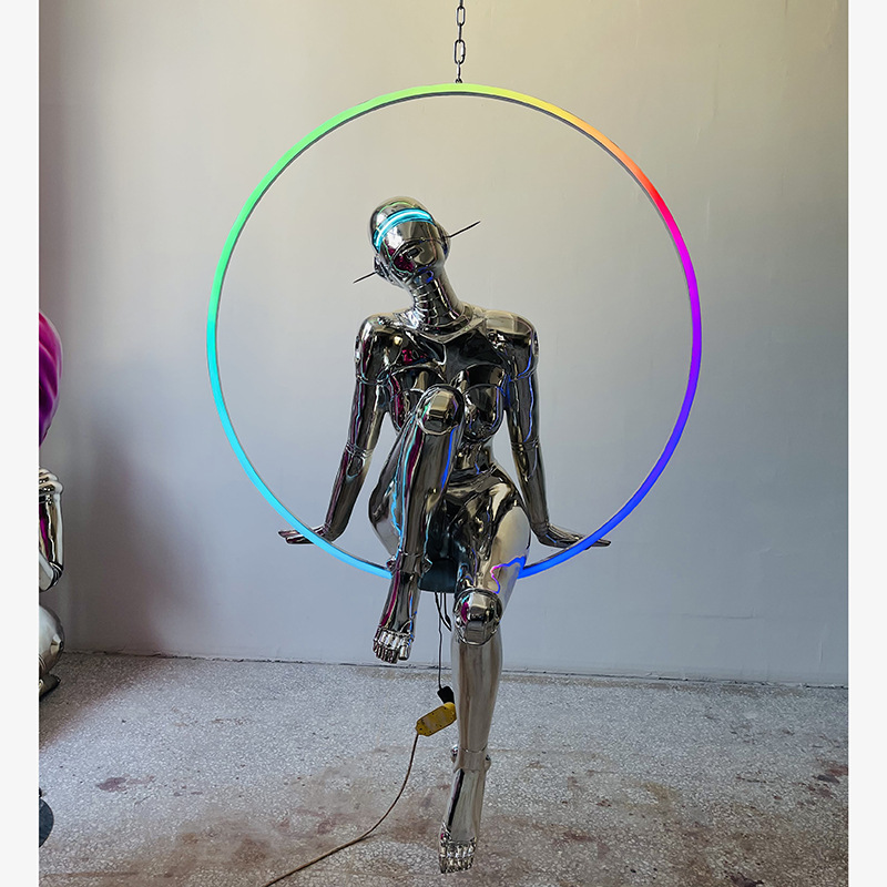 The electroplated Kongshanji light luxury living room floor-standing sculpture, the opening of the shopping mall, the moving-in gift, the craft display items, the trendy brand, and the decoration customers pic 1