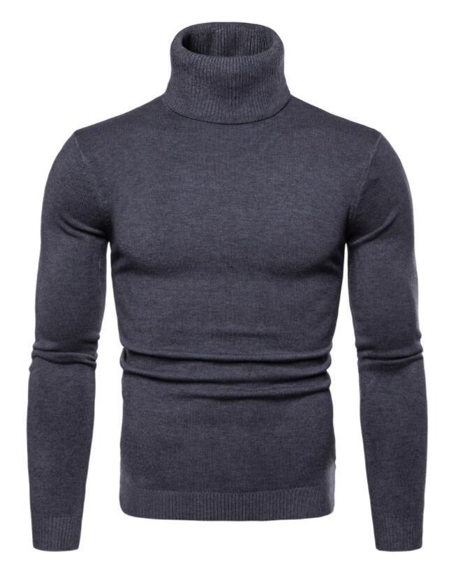 High-neck sweater for men, Korean-style slim-fit sweater, lapel woolen sweater for men, thick base knitted sweater for export pic 18