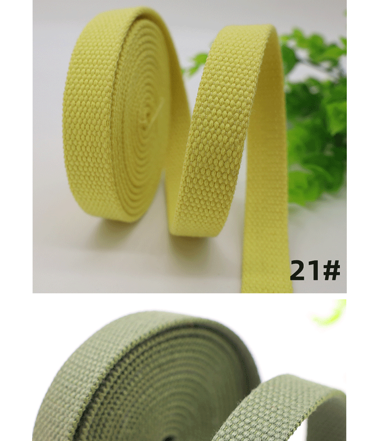 Factory direct supply of 18-20MM wide thickened cotton woven straps, canvas bag straps, hand shoulder straps, waist belts, binding straps and accessories pic 17