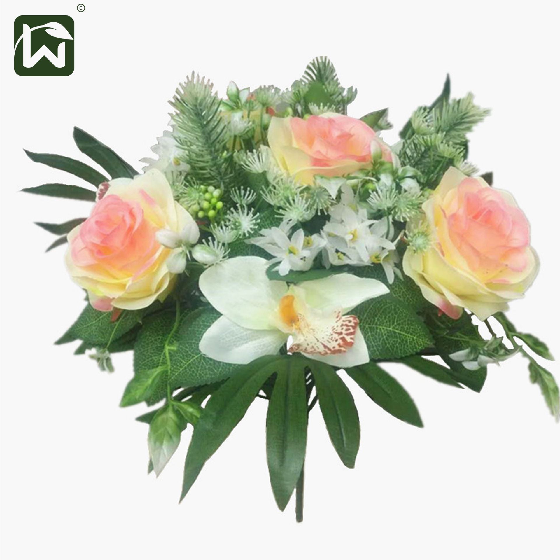 High-end light luxury artificial flower bouquet, bride holding rose artificial flowers, hotel home living room classical photography decoration pic 6