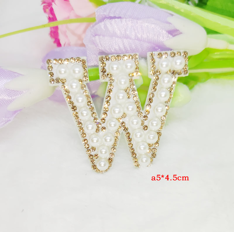 Cross-border hot diamond English pearl letter fabric pasted clothing accessories with adhesive backing 5mm pearl decoration factory DIY nail pearl wholesale pic 54