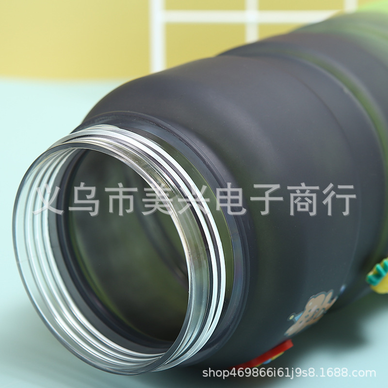 小红书同款三件套塑料杯家用手提大容量吸管杯卡通渐变运动水壶详情13