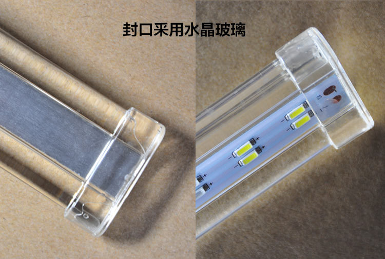 Aquarium fish tank LED clamp light, crystal glass light, aquarium light tube, rotatable crystal clamp light, aquarium lighting lamp pic 26