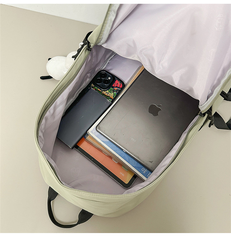 跨境2024新款男简约高中大学生双肩包女休闲大容量初中生旅行背包详情48