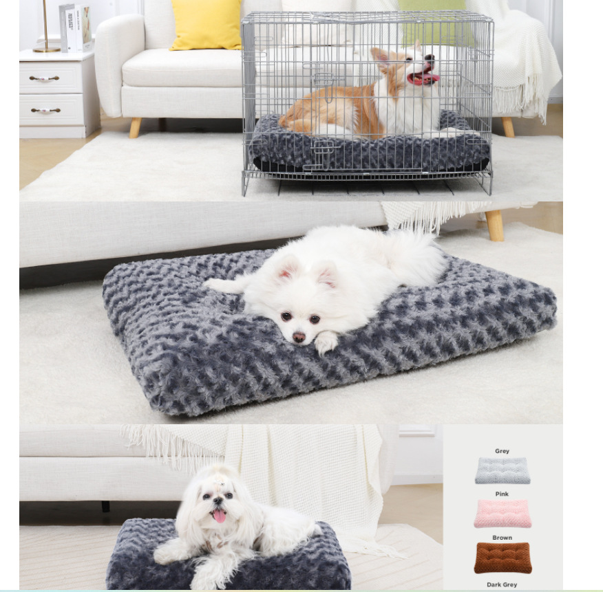 亚马逊新款宠物垫玫瑰绒保暖狗垫冬季猫狗用品厂家直销快速发货详情7