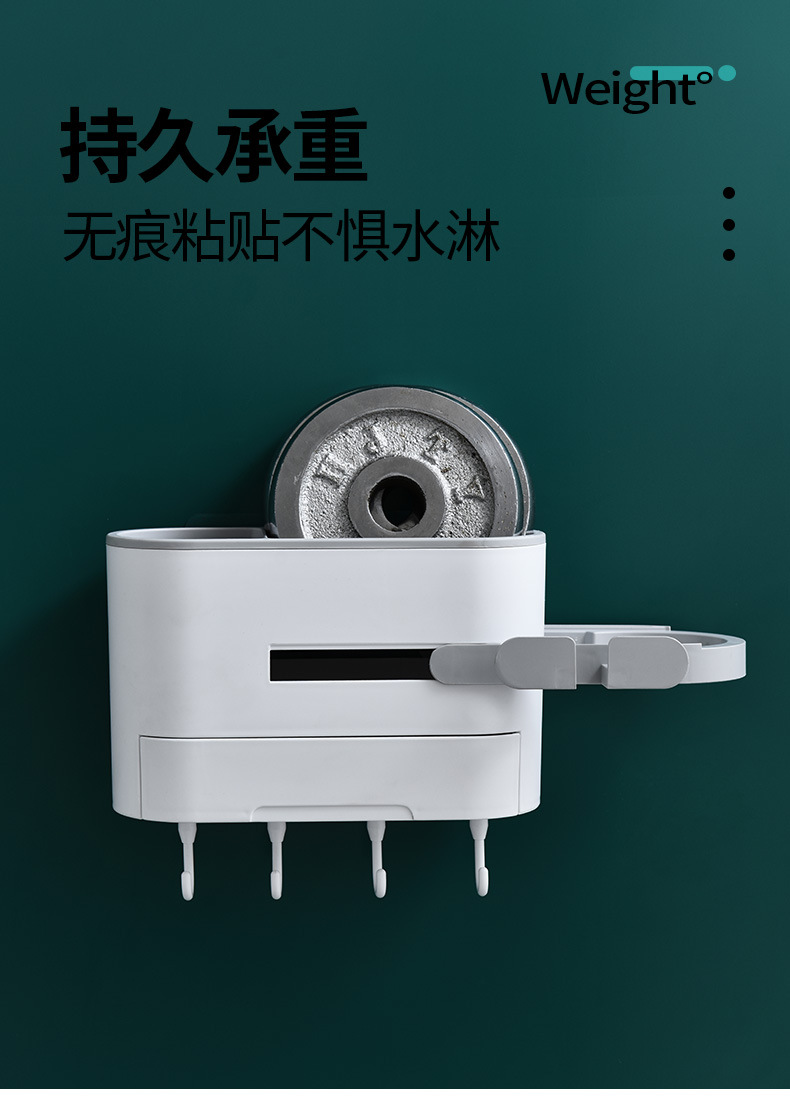 Hair dryer stand, no need for drilling, bathroom, toilet storage rack, wall-mounted hair dryer rack, air duct rack pic 8