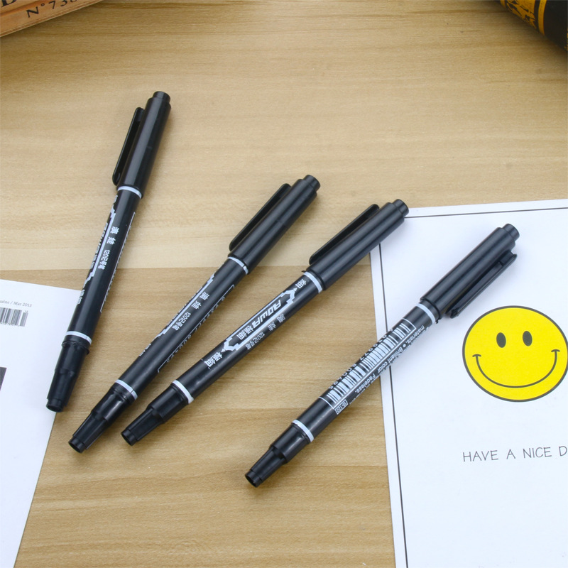 Wholesale of new creative double-headed marker pens, small double-headed outlining pens, marking pens, CD pens and outline pens from Japan and South Korea pic 1