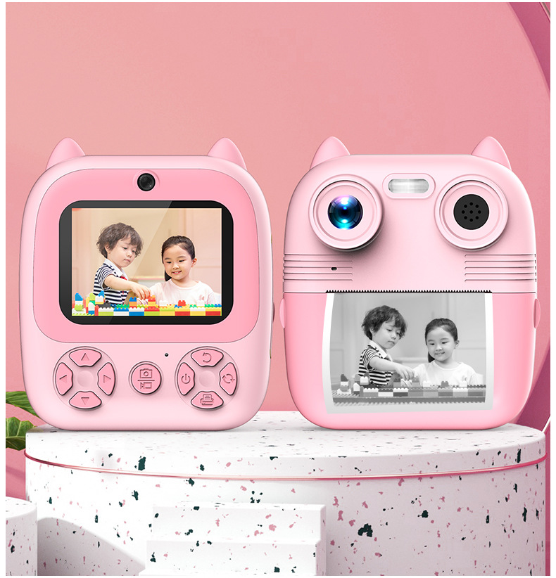 源头厂家新款儿童拍立得相机高清拍照录像打印照相机玩具跨境代发详情16