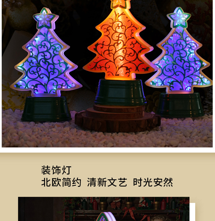 跨境圣诞节LED发光圣诞树装饰品圣诞灯光装饰品圣诞树爆款挂件详情19