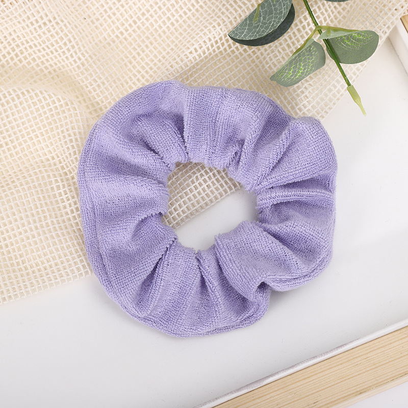 New European and American towel fabric hair band, water-absorbing plush pig large intestine hair rope, face washing head band, sports hair accessory, printed headwear pic 20