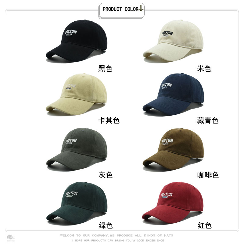 帽子女韩版时尚复古字母刺绣棒球帽男春夏户外运动街头遮阳鸭舌帽详情5