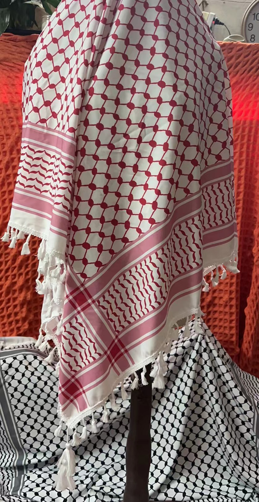 新款四面流苏阿拉伯头巾方巾战术头巾户外穆斯林装饰跨境亚马逊详情10