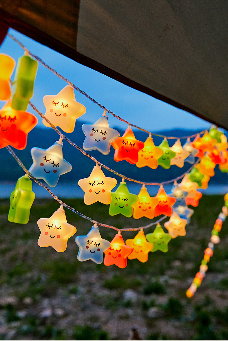 户外露营氛围灯LED小彩灯闪灯串灯满天星帐篷生日装饰布置星星灯详情6