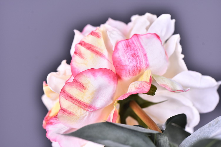 Factory direct sales of 2 simulated peonies, retro charred edge simulated peonies, soft decoration floral art for living rooms, lobbies and homestays pic 29