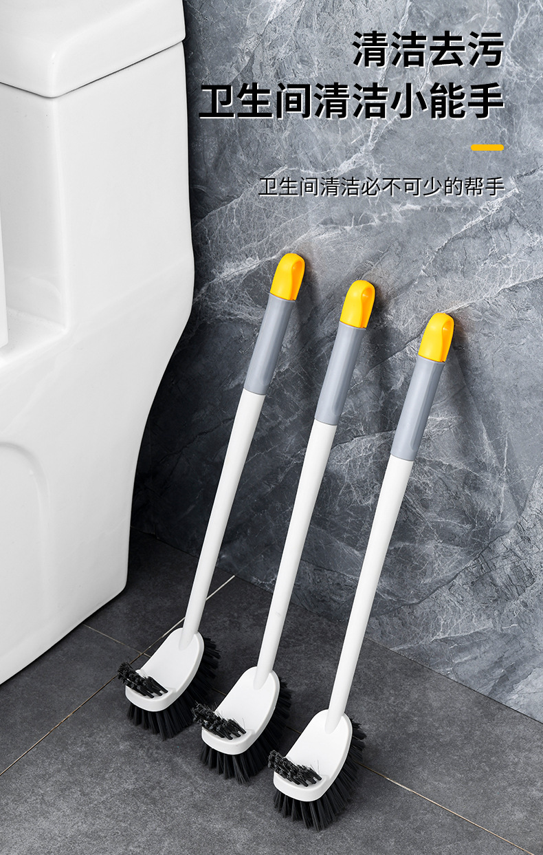 长柄马桶刷双面无死角卫生间厕所刷清洁刷子家用挂墙式软毛洁厕刷详情4
