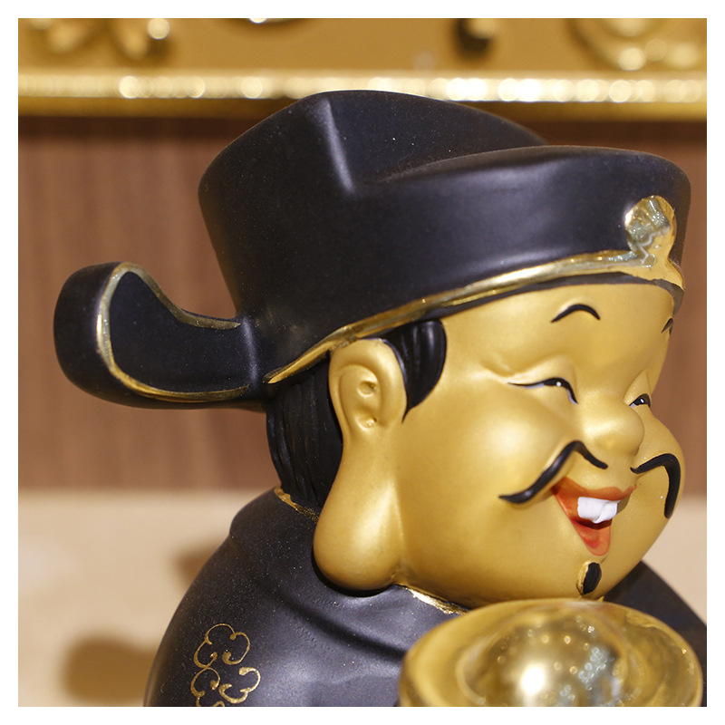 财神爷佛像店铺开业乔迁礼品家居玄关装饰工艺品 Q版香灰摆件详情2