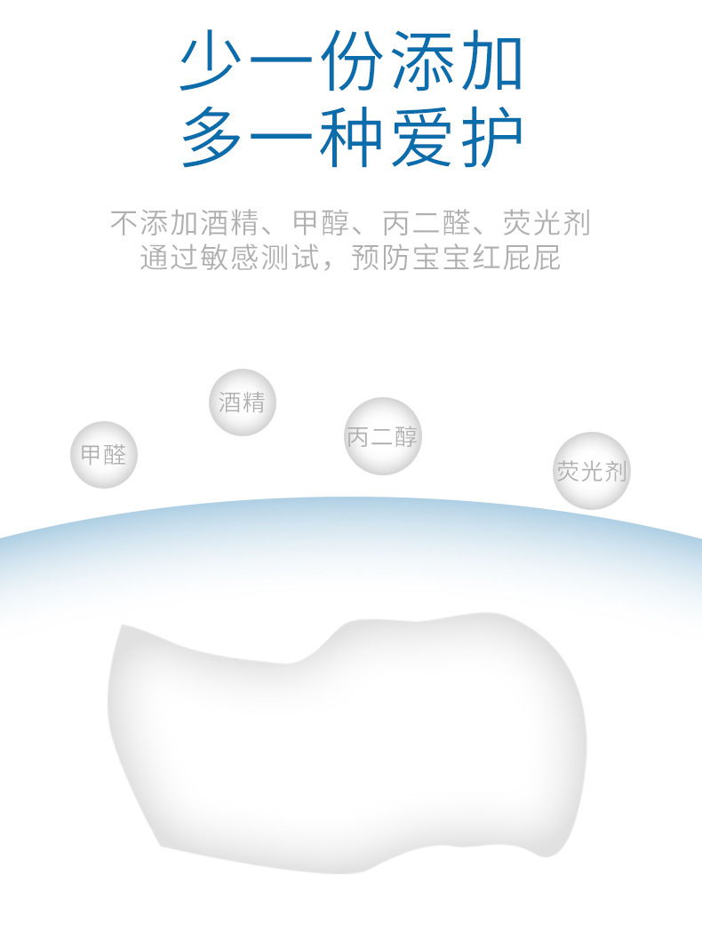 Factory direct supply of baby hand and mouth special all-cotton facial soft wipes, wet wipes, odorless baby care household wet wipes pic 3