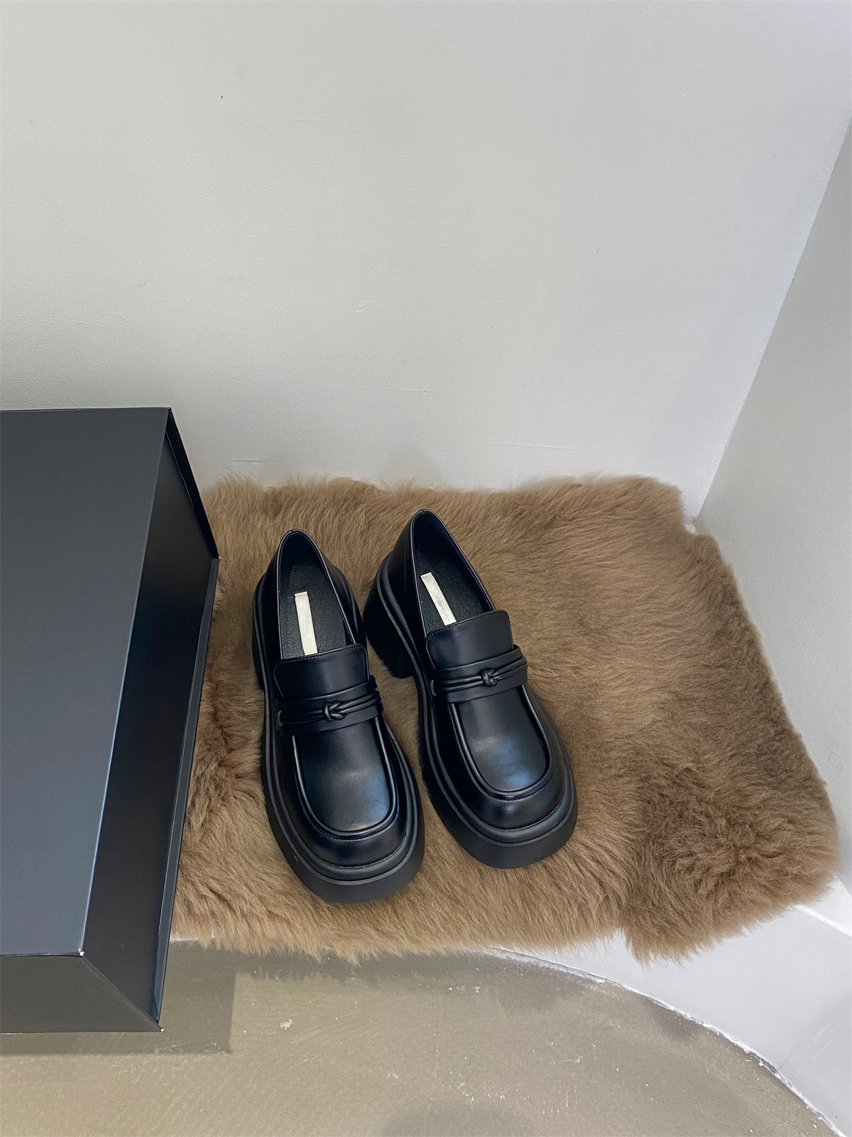 厚底松糕小皮鞋2023新款秋季单鞋女日系JK粗跟乐福鞋详情7