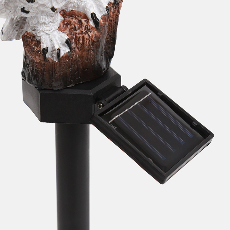Solar owl lamp, resin garden lamp, outdoor waterproof courtyard landscape decoration, led lawn ground insert lamp pic 5