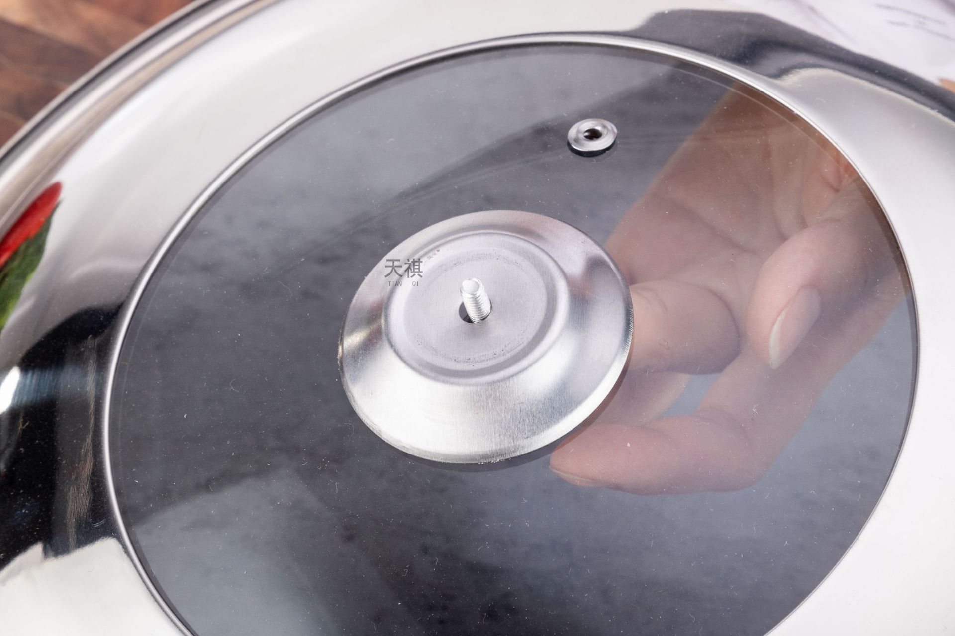Stainless steel pot lid, household cooking pot lid, 30-40cm, wok combination lid, universal non-magnetic pot lid, glass lid pic 19