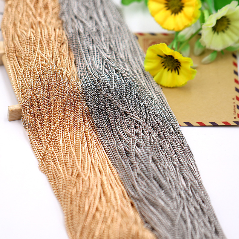 特密铁链 饰品链条 扭链 密细链 加密延长链 扭链加 密细铁链批发详情1