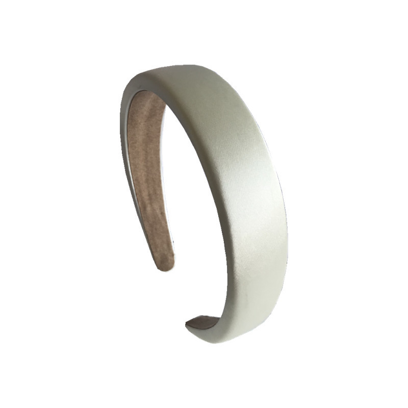 韩版3CM彩色丝光缎面布艺发箍刘亦菲同款纯色海绵头箍百搭发饰详情15