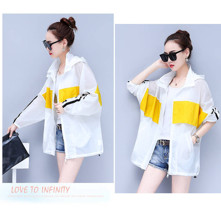 Sun-protective clothing for women, mid-length, loose, plus-size, and plump MMS 2021 summer new fashion trend of patchwork cardigans and thin jackets pic 7