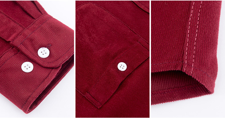 Camisa de pana otoño manga larga plus cotton coat hombre negocios casual top camisa sin escaldor coat hombre al por mayor pic 12