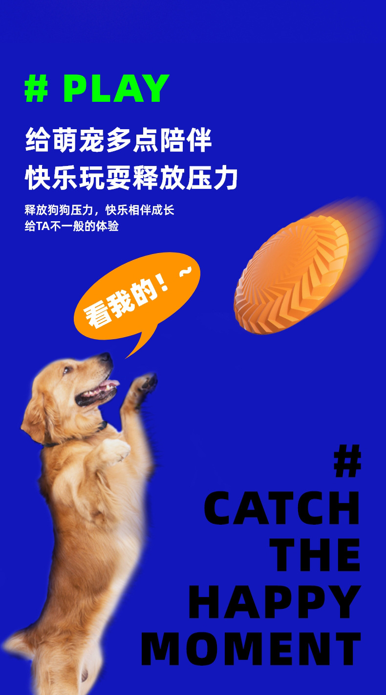 Pet toy supplies, dog frisbee training, interactive, biting and floating pic 4