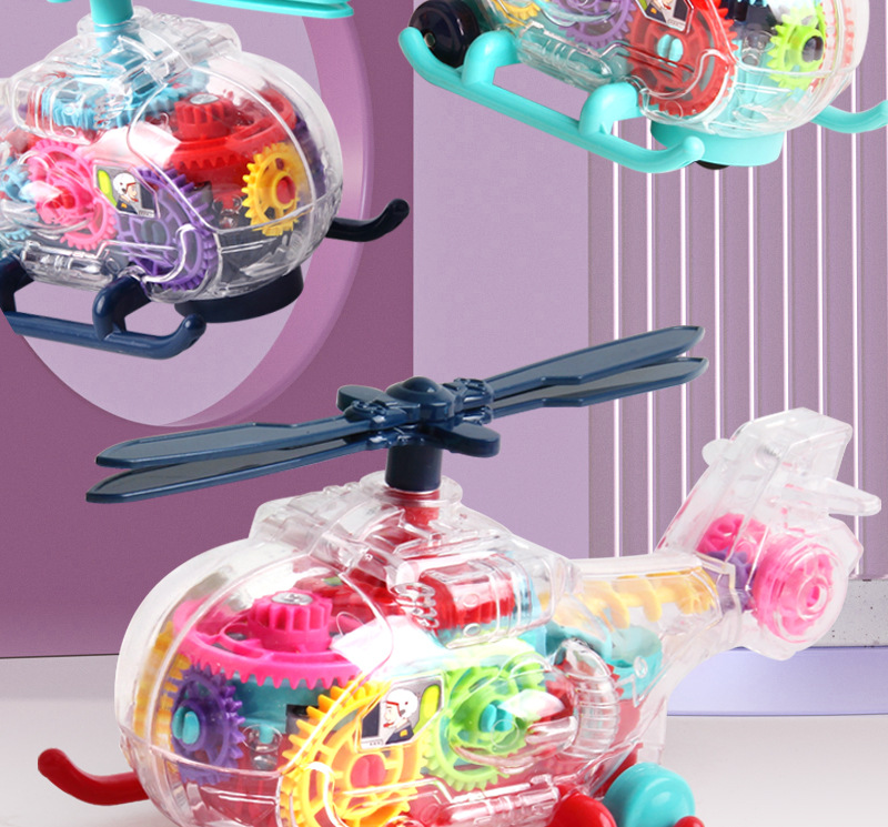 Electric toy wholesale street stalls, transparent toy cars, gear planes, street stalls with music, colorful lights and models pic 2