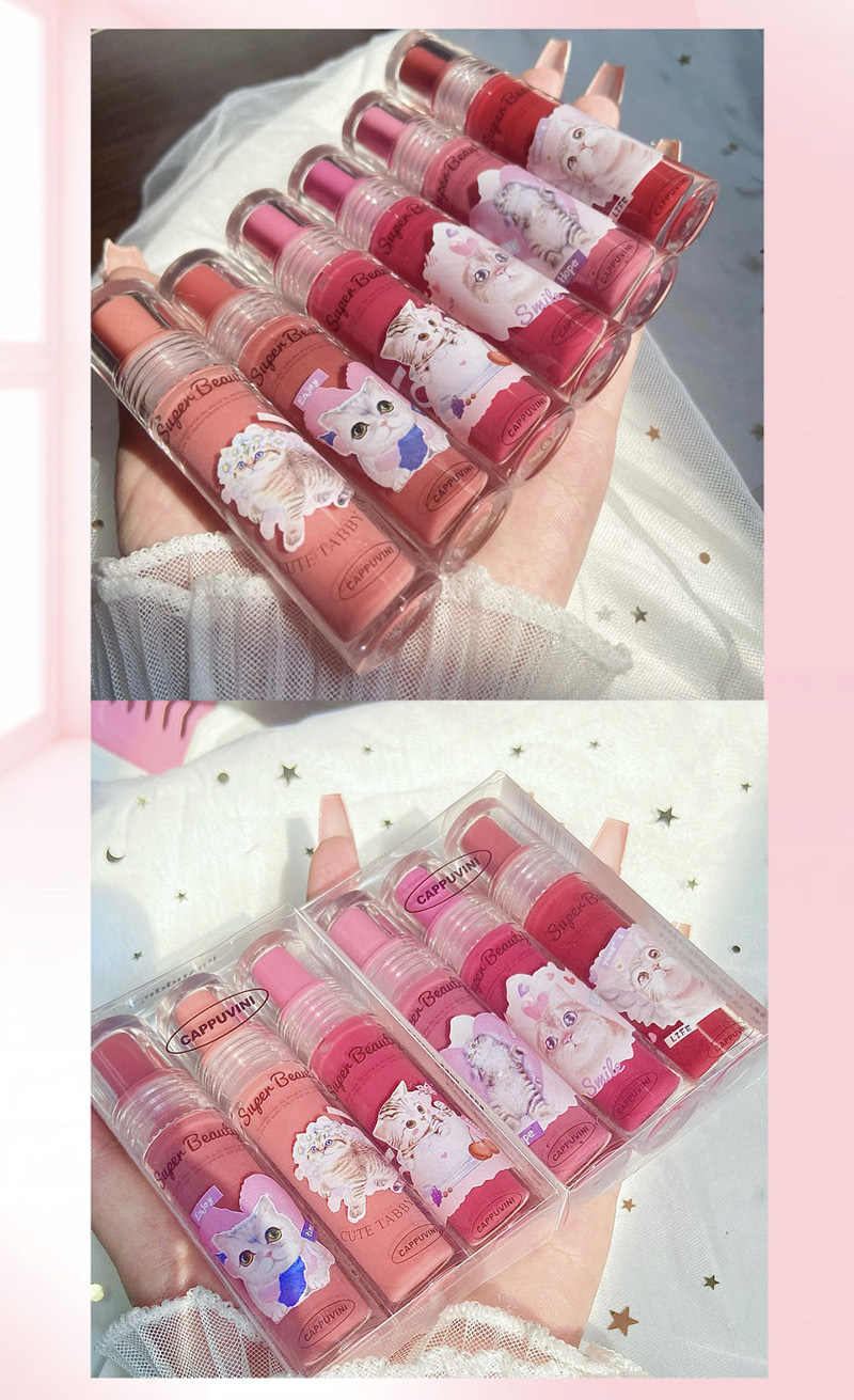 Cappuvini猫咪清透嘟嘟唇蜜 水光镜面果冻唇釉滋润唇彩跨境彩妆详情17