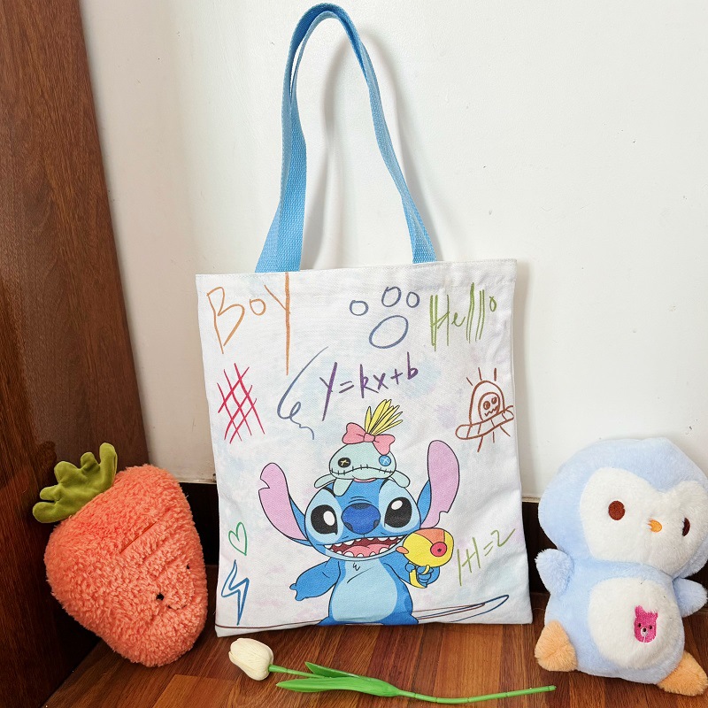 书包手提袋大容量学生单肩星空手提袋百搭ins上课帆布包加厚结实详情5