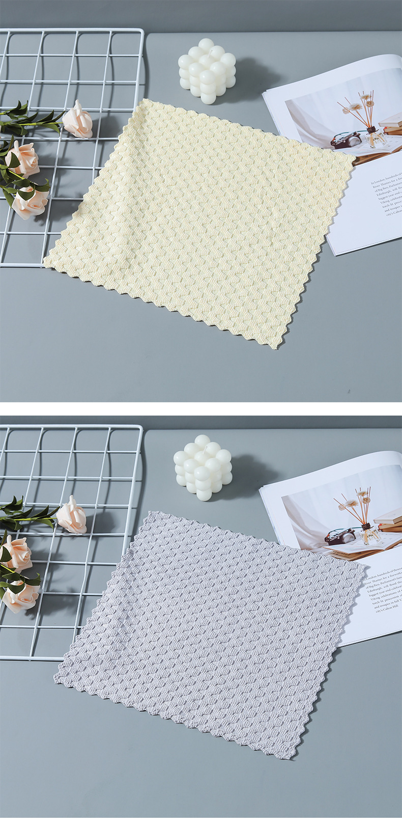 Wholesale microfiber absorbent kitchen towels, furniture cleaning cloths, car cleaning cloths, glass cleaning cloths without leaving marks, cleaning scouring pads and towels pic 9