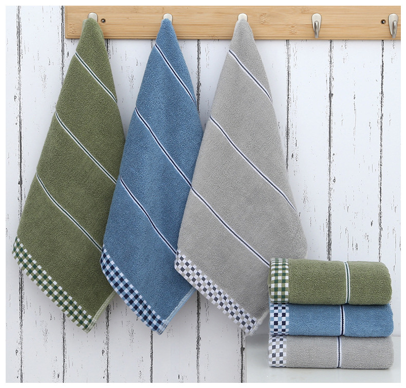 Casa uso diario engrosado mil pájaros tartan absorbente toalla de algodón para lavar la cara supermercado hotel regalo de boda caja de regalo toalla pic 22