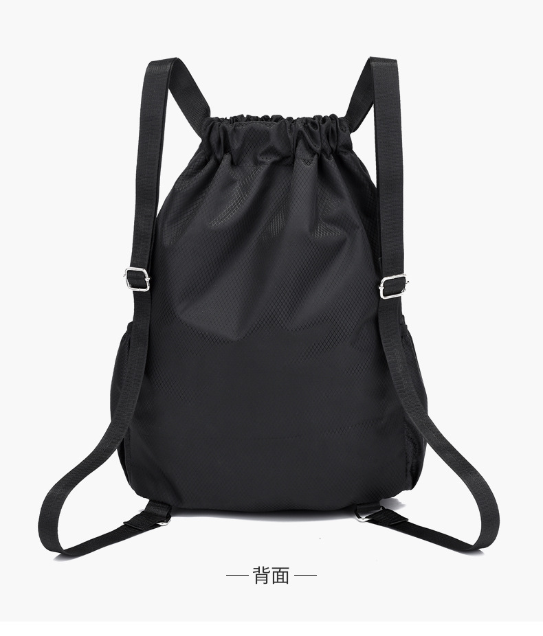 束口收纳袋大容量运动抽绳多功能篮球包干湿分离游泳包旅游双肩包详情27
