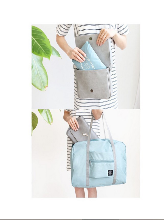 Korean version travel bag, foldable travel storage bag, travel storage bag, jacquard bag, clothes organizing bag, maternity bag pic 23