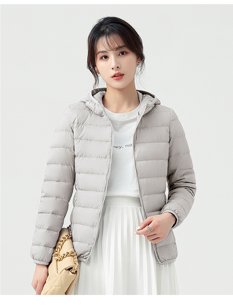 Japón U home el mismo estilo otoño invierno con capucha abajo mujer 90 pato blanco abajo ligero cálido casual versátil abrigos hombres pic 25