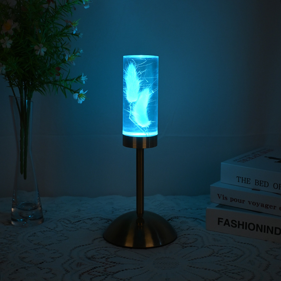 Nuevo immortalflower acrílico lámpara de mesa led creativo pequeña luz nocturna dormitorio lámpara de cabecera ambiente decoración pending crossover pic 16