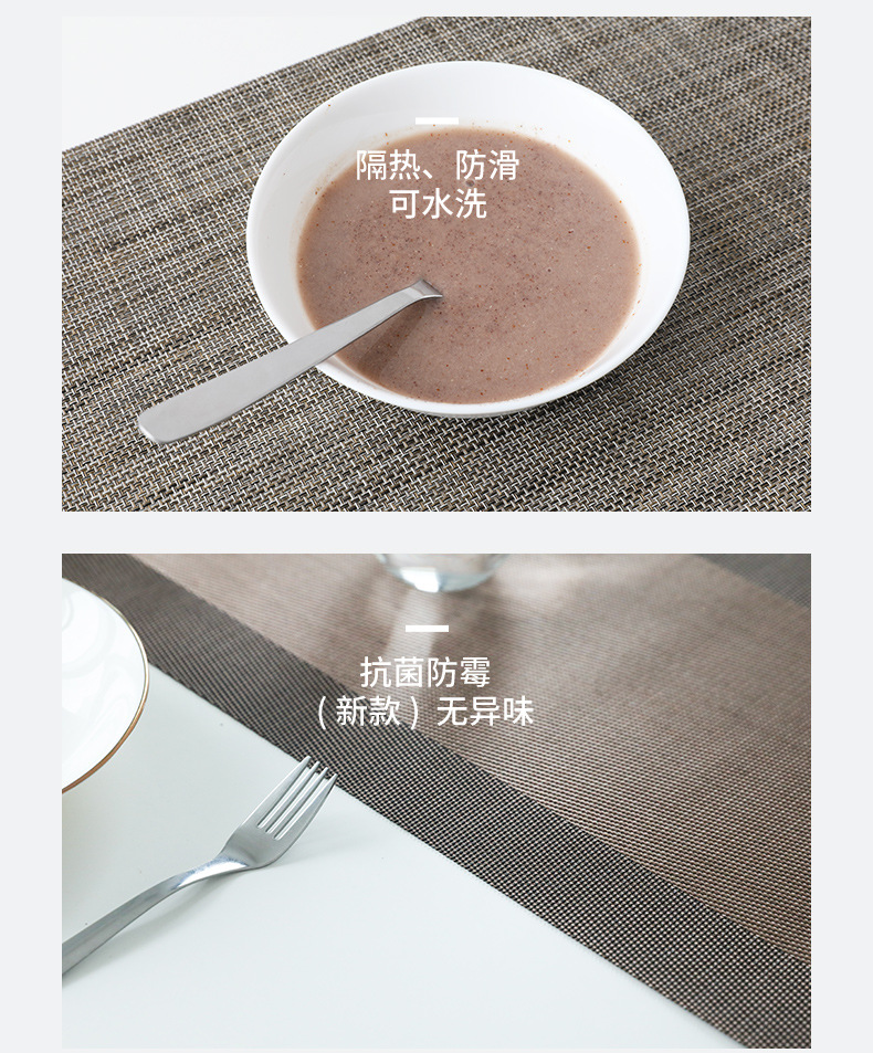 【 Ningxin 】 Wholesale of cross-border 30*180 European-style table flags, hotel Western placemats, restaurant tablecloths, heat-insulating and anti-slip table MATS pic 8