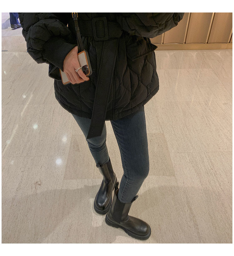 白色羽绒棉服女冬外套2022年新款轻薄收腰韩版欧货冬装短款面包服详情22