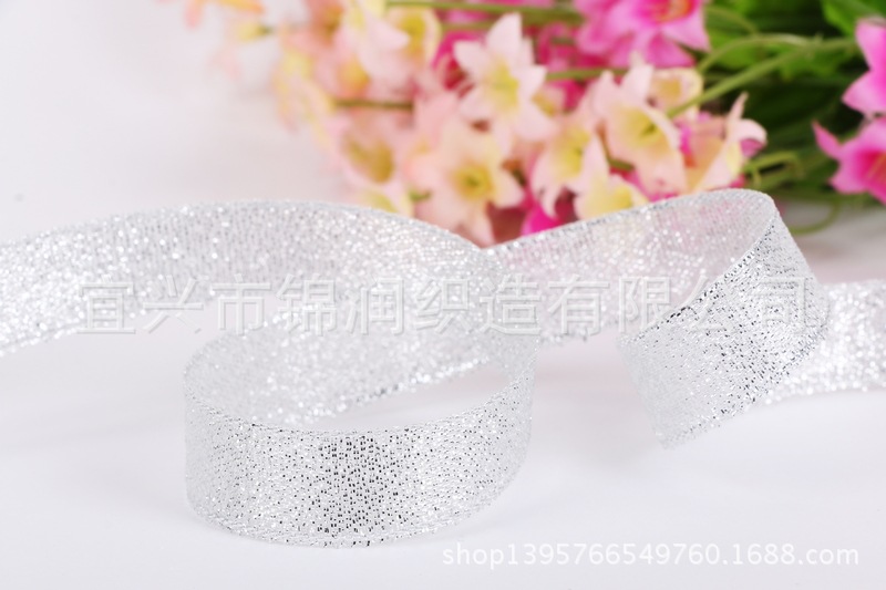 DIY material packaging ribbons, colored ribbons, 4-inch (1.2cm) gold and silver onion ribbons are available pic 13