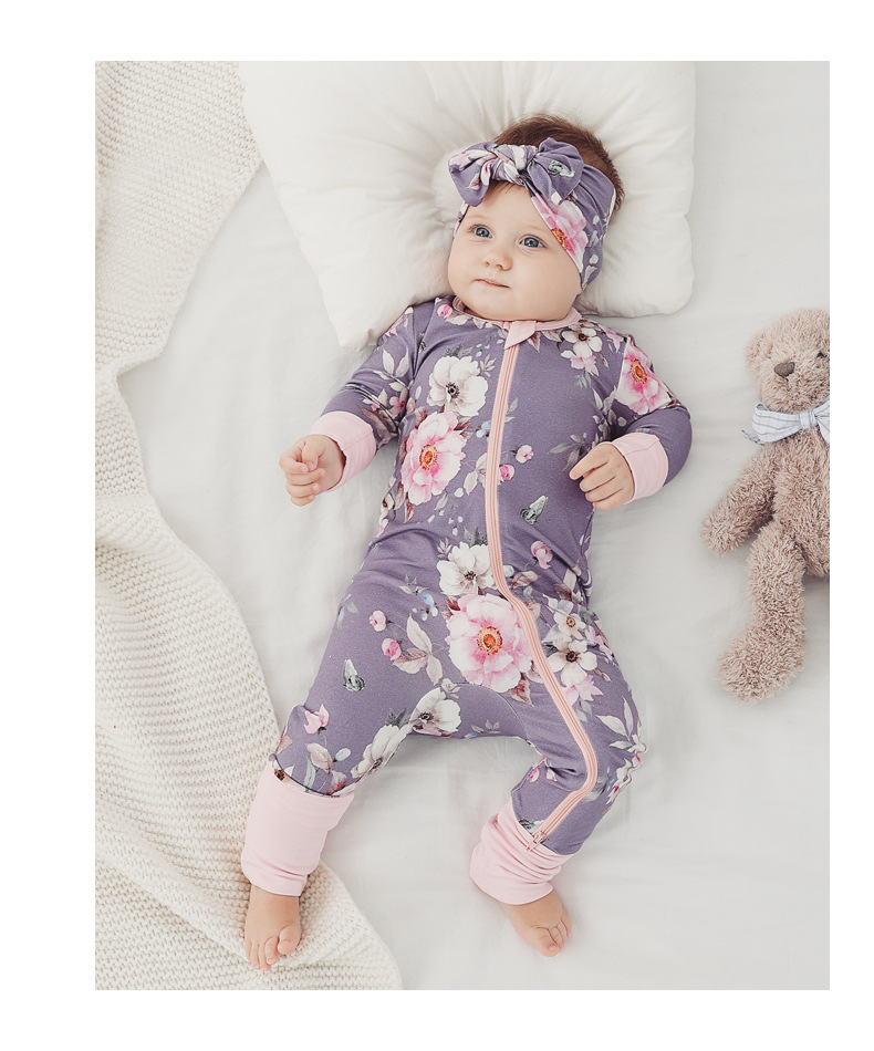 聚升服装外贸bamboo竹纤维宝宝连体衣春秋长袖双拉链婴儿睡衣爬服详情32