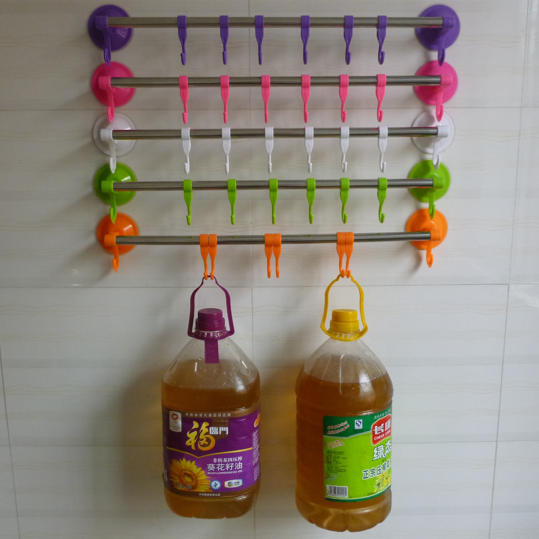 Suction cup towel rack manufacturer, powerful vacuum suction cup single-pole towel rack, street stall supply, free advertisement recording pic 5