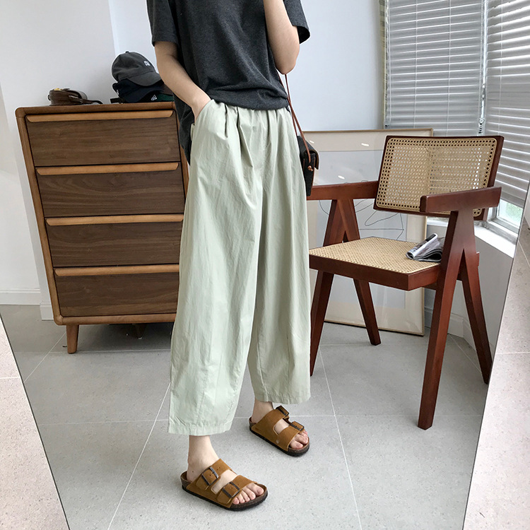 巨百搭轻薄透气酵洗棉小个子奶奶裤九分宽松显瘦休闲裤女夏季薄款详情18