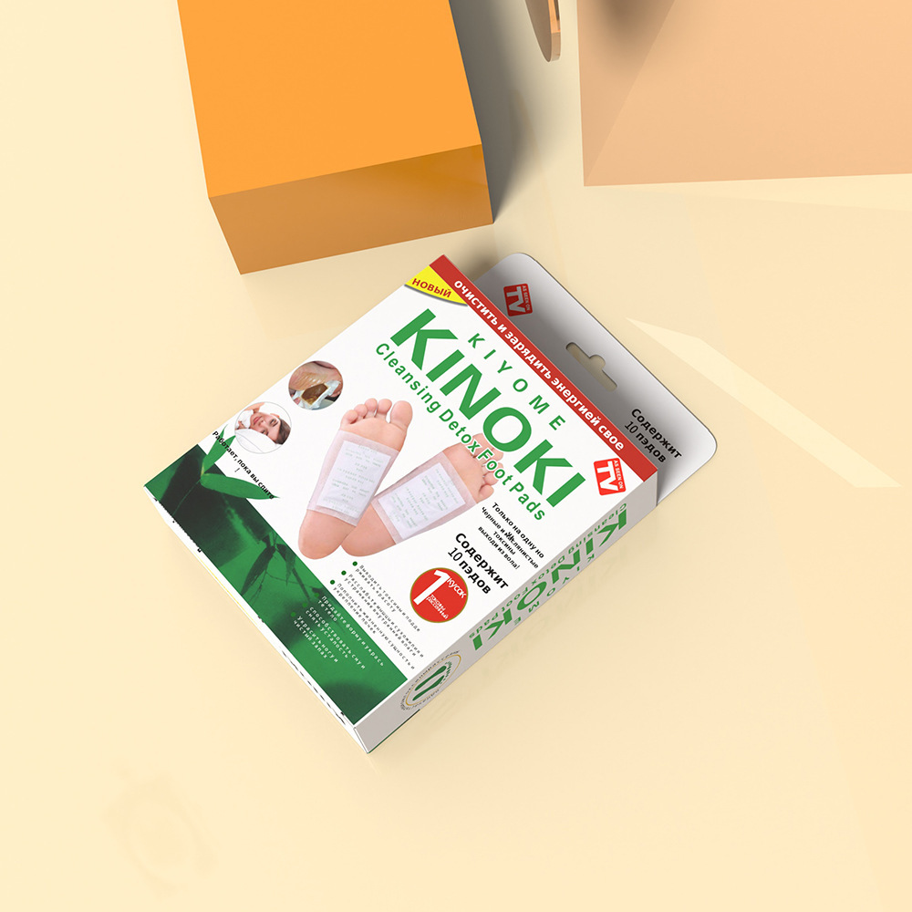 Amazon foreign trade single piece Russian version foot patch, white foot patch with bamboo vinegar on the sole, pressure patch, foot patch with adhesive tape included pic 23