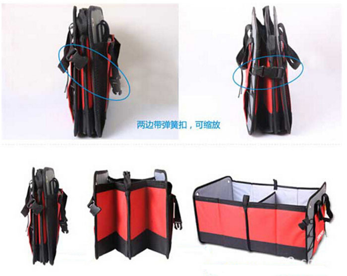 厂家直销汽车收纳箱黑色牛津布储物箱车用后备箱收纳包可定制logo详情62