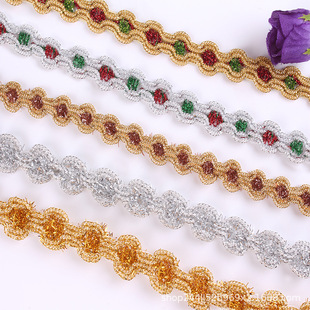 Yiwu manufacturer wholesale of clothing accessories, herringbone lace, centipede lace in stock supply, wavy colored lace pic 8