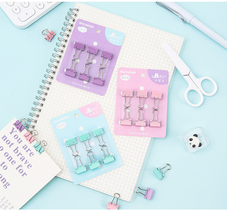 Factory direct supply of 15MM small long-tail clips for effortless storage of office dovetail clips and metal clips for binding receipts and documents pic 13