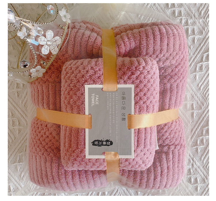 [LOVELY HOME] [hold ja] auspicioso juego de toallas de grillete toalla toalla de baño conjunto de dos piezas bolsa de hilo embalaje acompañante regalo de mano regalo creativo juego de toallas pic 16