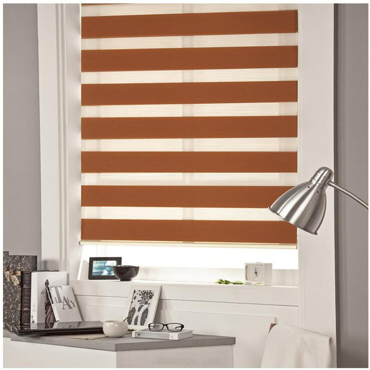 Customized soft gauze curtains, roller blinds for study, bathroom, bedroom and dining room, rainbow curtains, double-layer structure, adjustable light-blocking degree pic 2